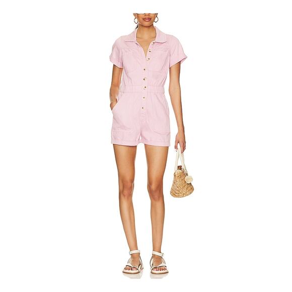 Show Me Your MuMu Pants - Show Me Your Mumu 'Cannon' Pink Cotton Romper Size M